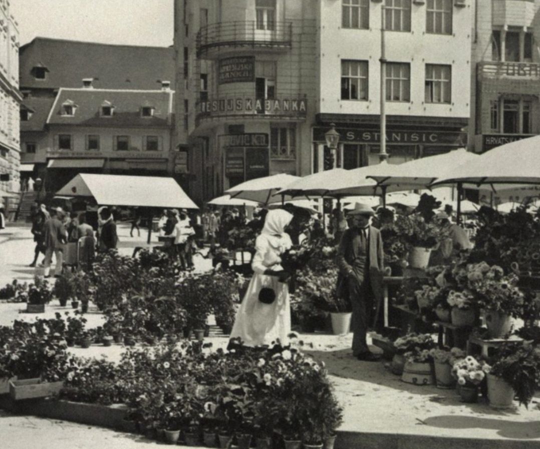 Trg bana Jelačića oko 1910. godine 